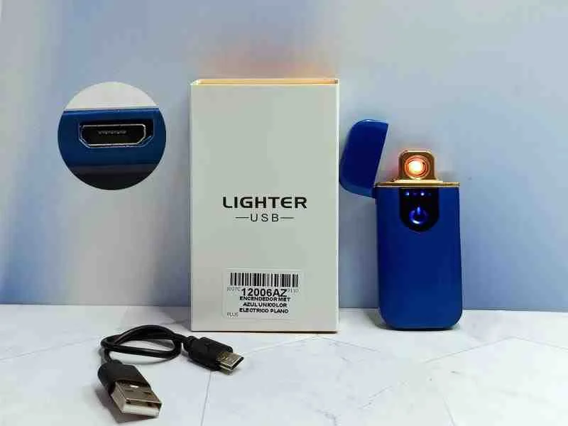 ENCENDEDOR MET AZUL UNICOLOR ELECTRICO PLANO 12006AZ