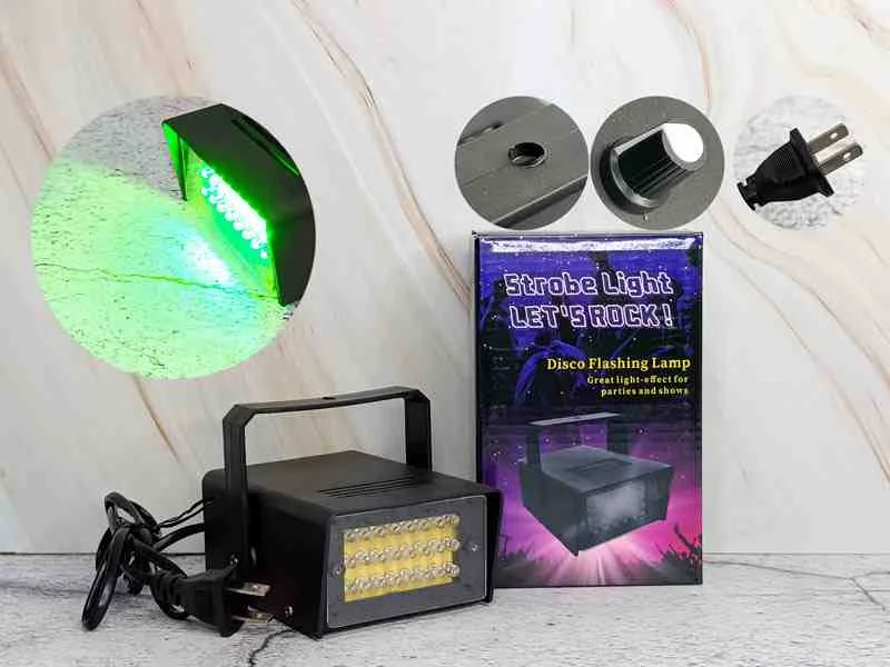 MINI LUZ STROBO VERDE C/REGULADOR ROCK 12326V
