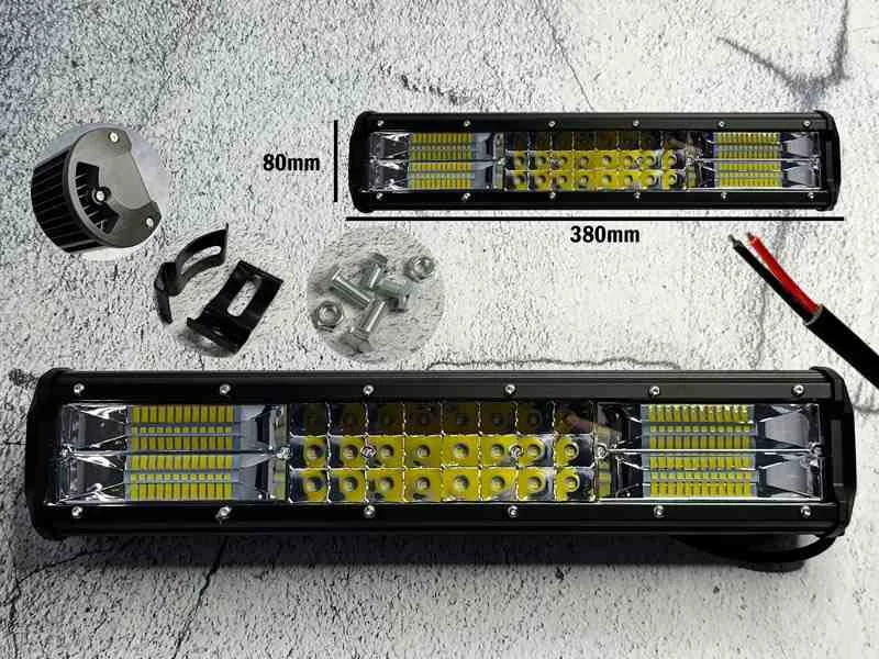 BARRA LED LIVIANO 72L 80X380 216W 4SEC- EXTREMO 10243
