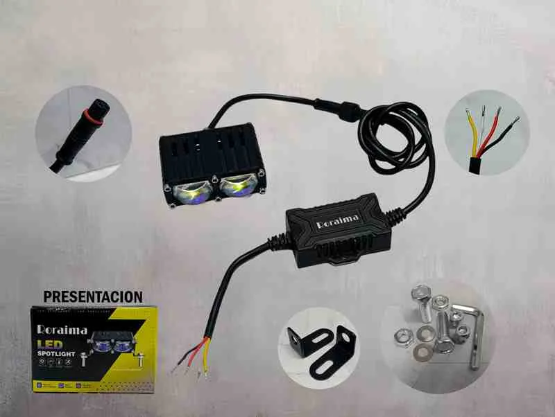 FARO LED 2L FINA+REGULAD RORAIMA B/AM V79 13851-2L