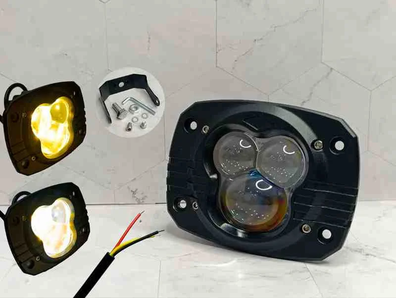 FARO LED RECT GRD 3L EMP RORAIMA B/AM L- 0060 11X8CM 30W