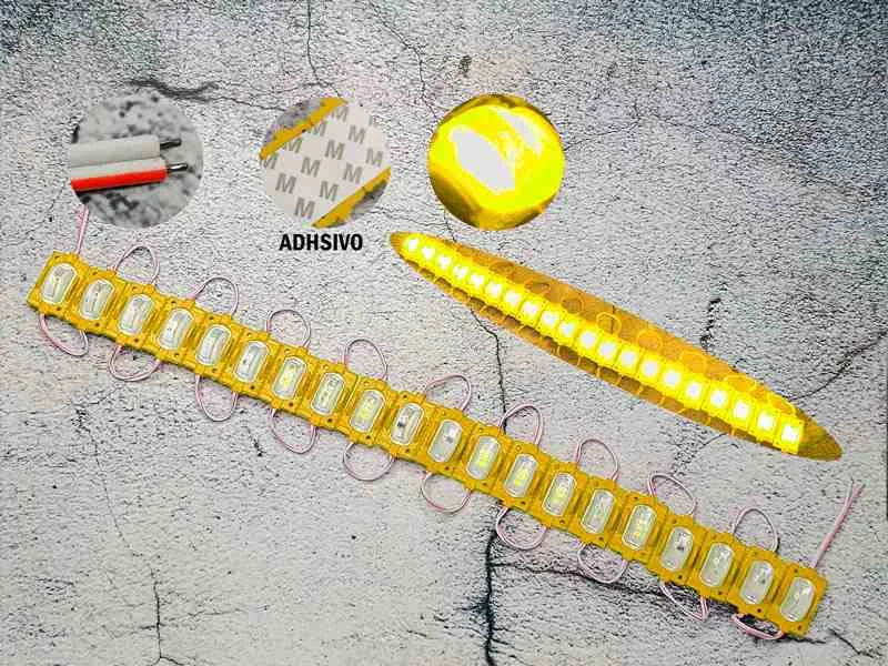 MODULO LED OVALADO 20X3 AMARILLO 12V 12128AM