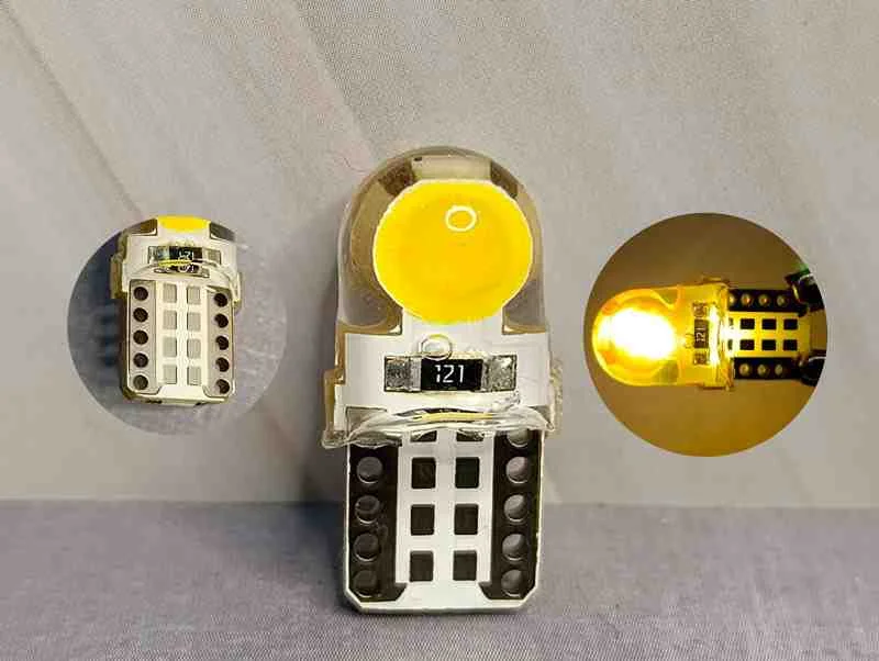 MUELITA T10 AMARILLA 2LED COB SILICON 12676AM
