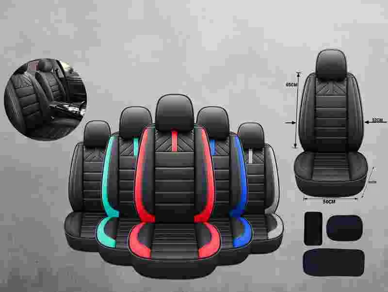 FORRO 11PCS BICOLOR+1RAYA P/ASIENTO DE CARRO 5COL 13790