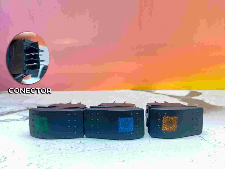 INTERRUPTOR 12V GRD- RECT 10444