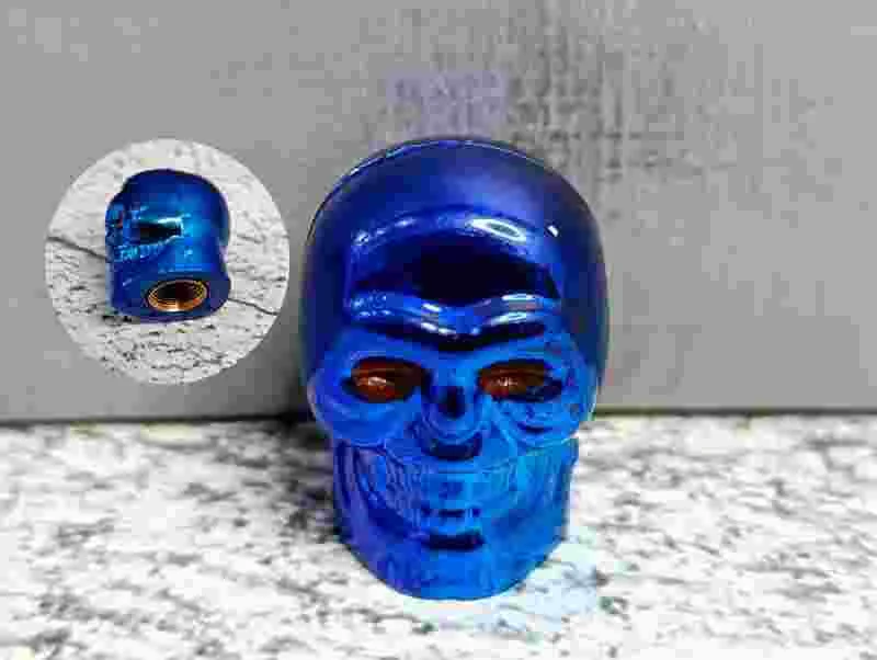 TAPA GUSANILLO CRANEO CALAVERA AZUL X1 12547AZ