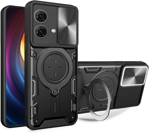 Motorola Moto G84 / Forro Anillo Metalico An1 / Negro