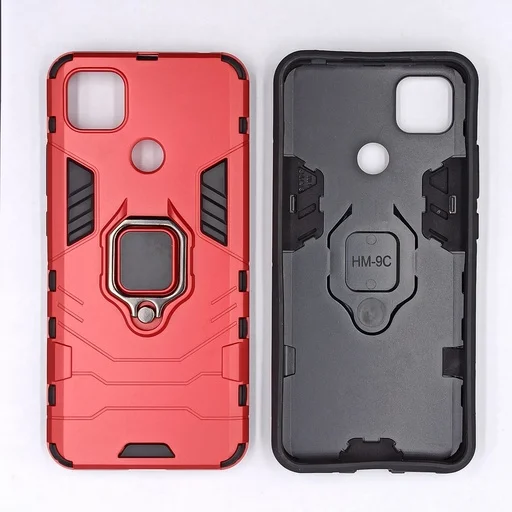Xiaomi Redmi 9C / REDMI 9 (INDIA) / Redmi 10A / Forro Transformers con Anillo / Rojo
