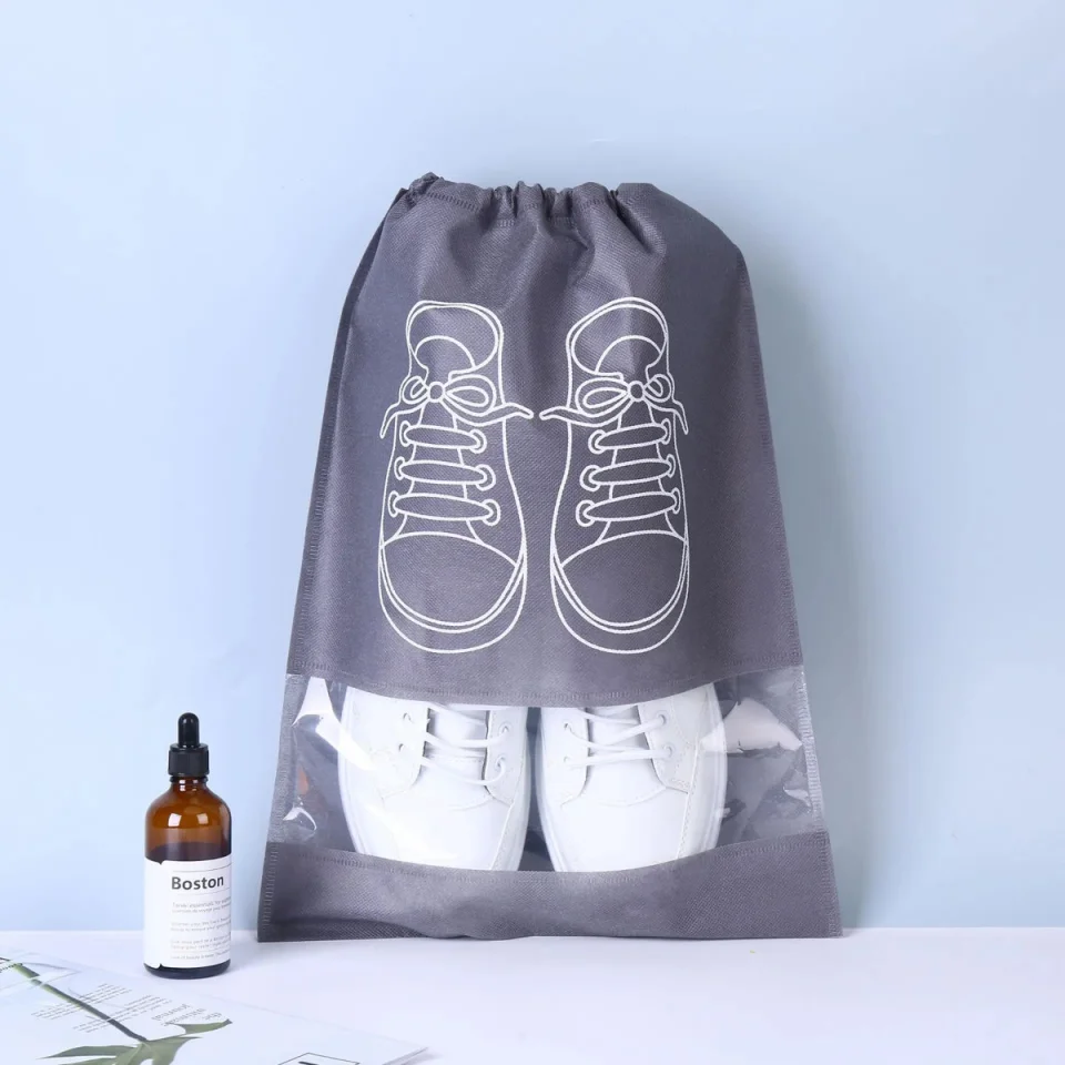 BOLSA GRIS PARA ZAPATOS DE VIAJE