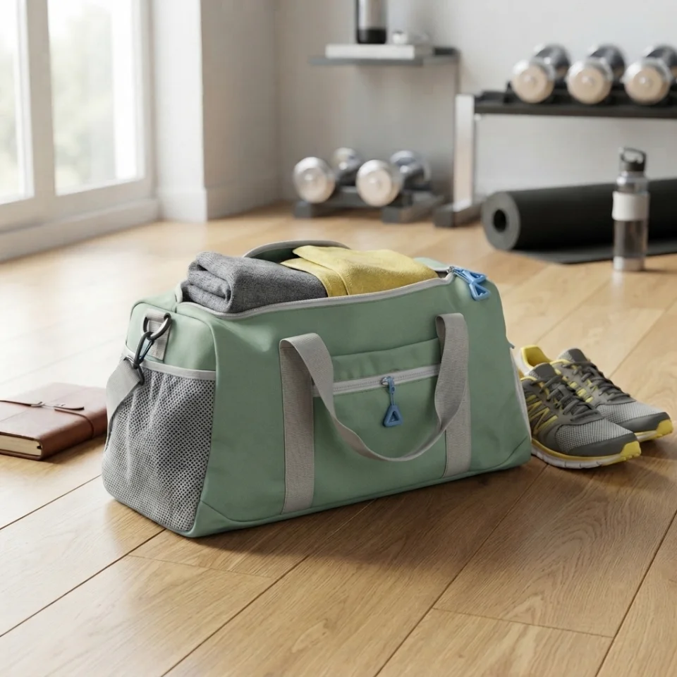 BOLSO DE VIAJE Y GIMNASIO DOBLE AGARRE VERDE