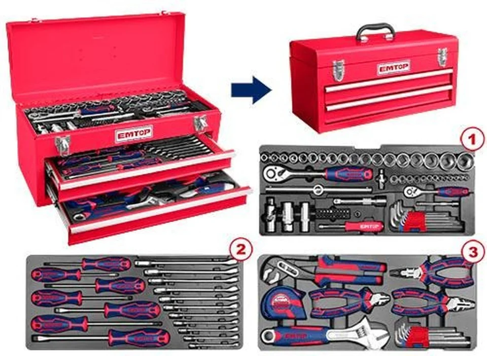 EHTS00591 SET CAJA HERRAMIENTA 59 PZA
