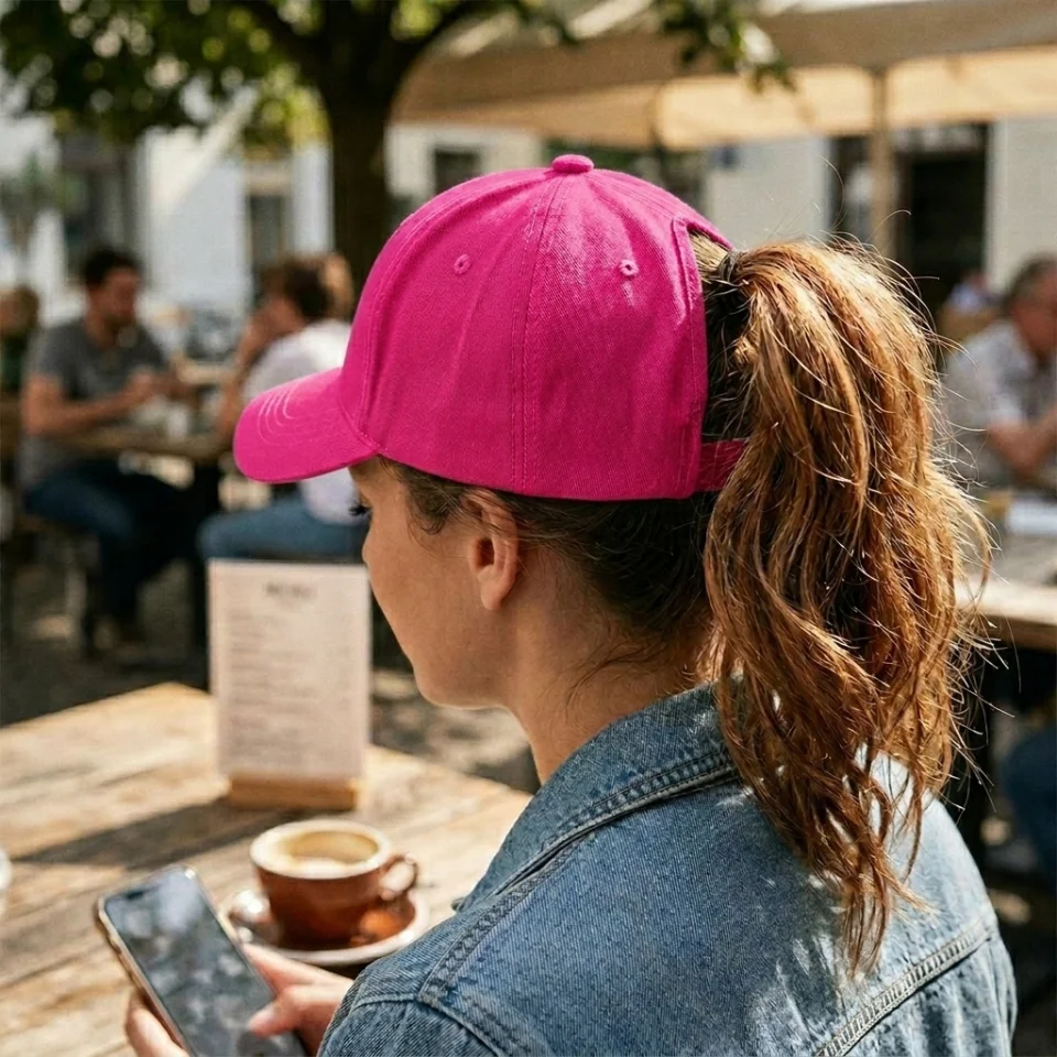 GORRA CON ABERTURA PARA COLA ROJA