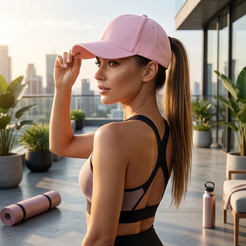 GORRA CON ABERTURA PARA COLA ROSA
