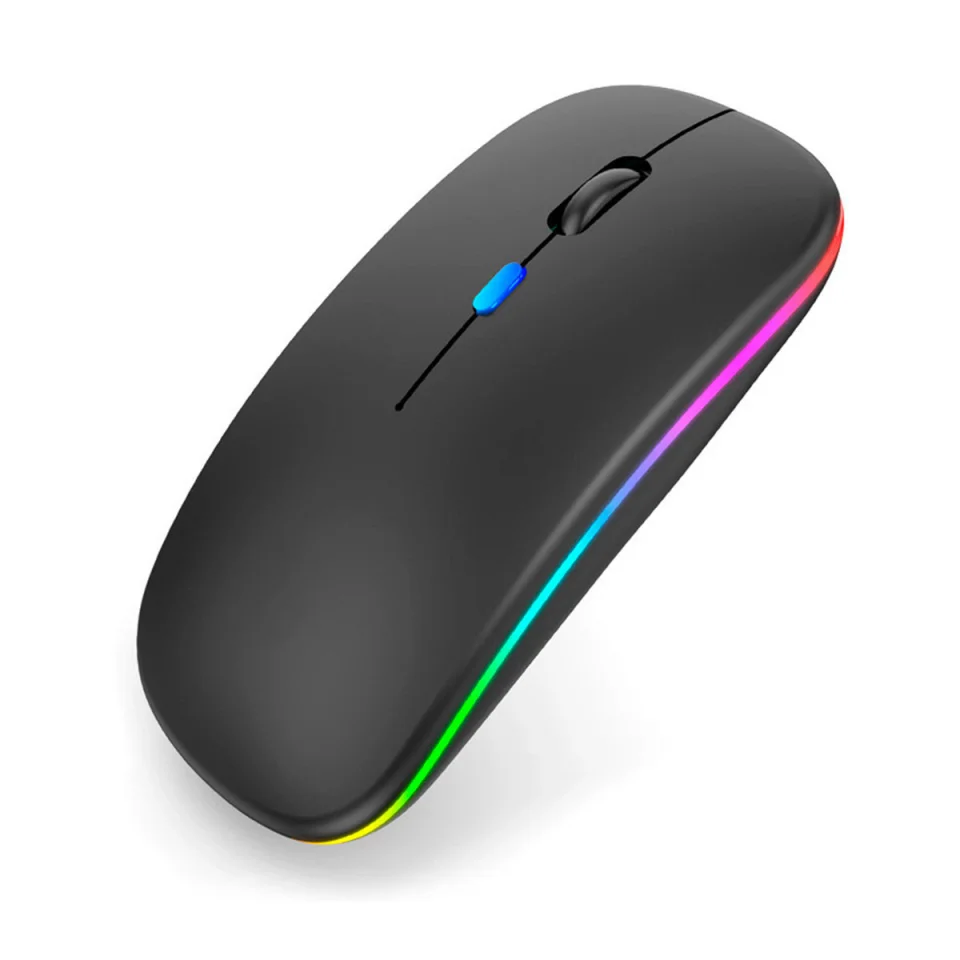 MOUSE INALAMBRICO RGB SLIN RECARGABLE NEGRO