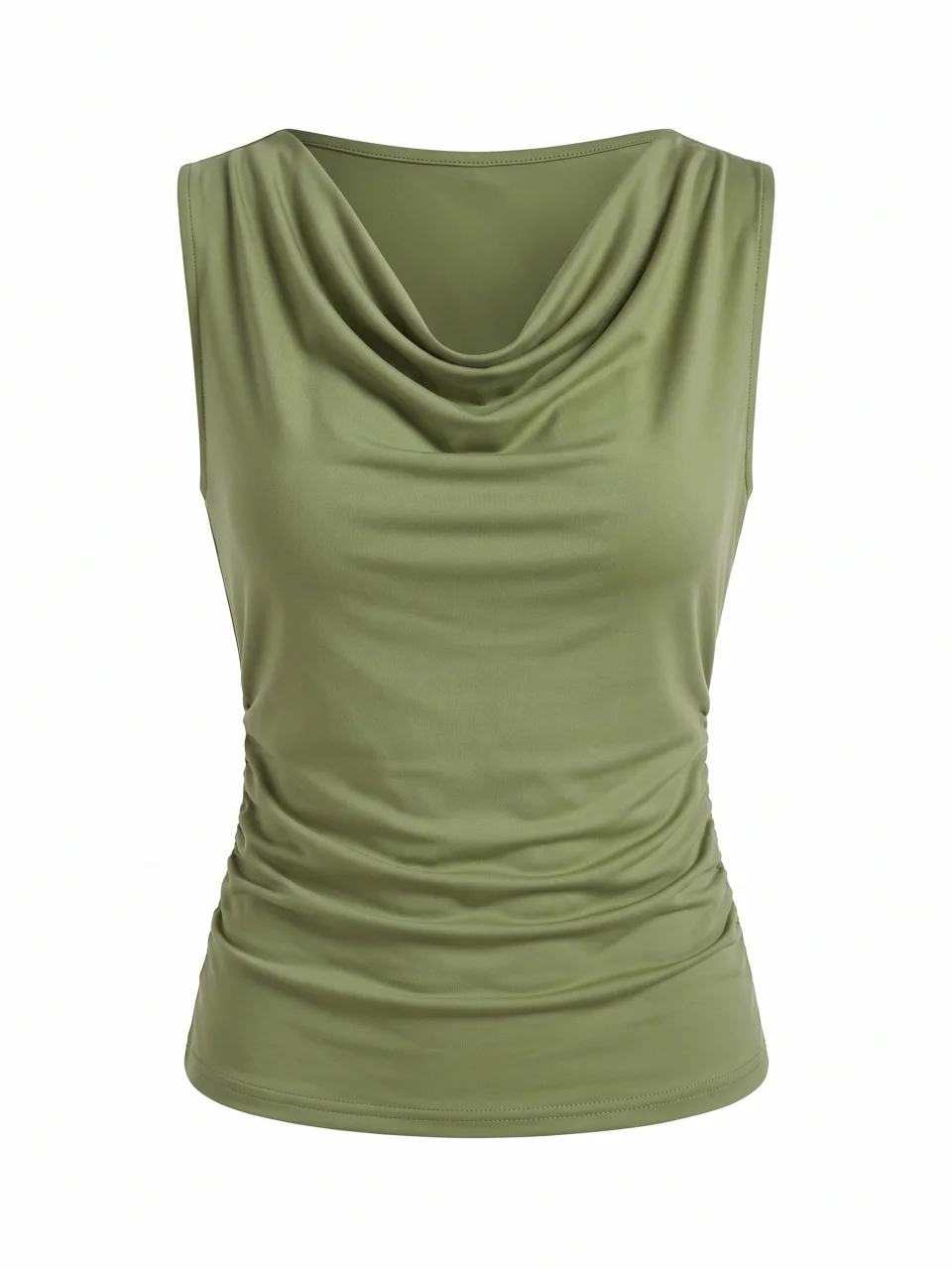 Blusa sin manga Sandum Verde oliva