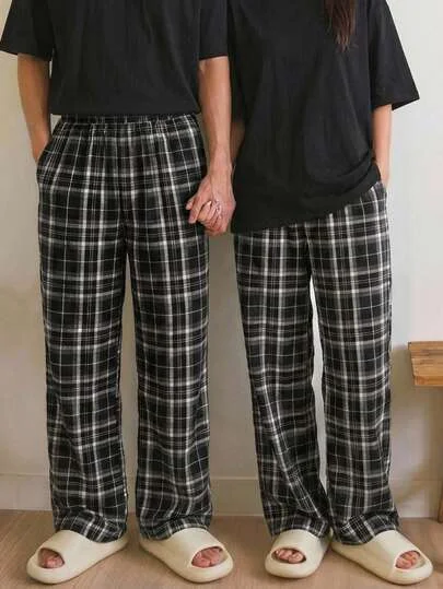 DAZY Men's Plaid Pajama Pants, Spring Loungewear, Fall, Winter