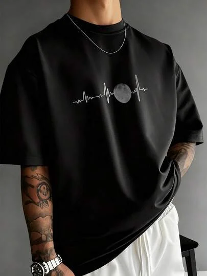 Men's Casual Printed Round Neck Short Sleeve T-Shirt