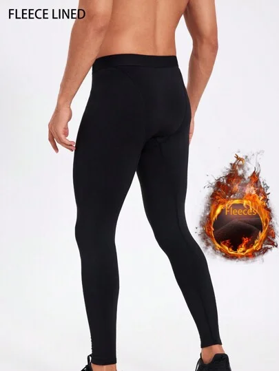 Men's Warm Fleece Thermal Underwear Long Pants, Suitable For Cold Weather, Outdoor, Gym, Sports, Winter Base Layers, Warming