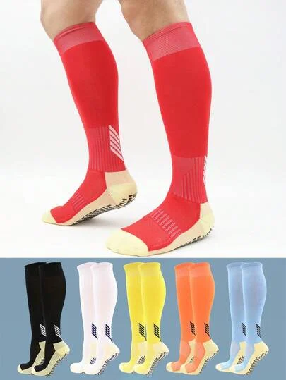 1 Pair Football/Soccer Socks, Thick Long Tube Socks, Anti-Slip Sports Socks,